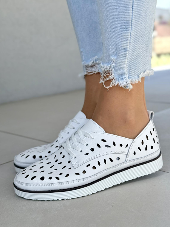 Sneakersy damskie ze skóry naturalnej