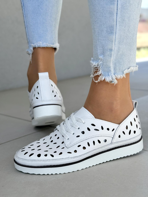 Sneakersy damskie ze skóry naturalnej