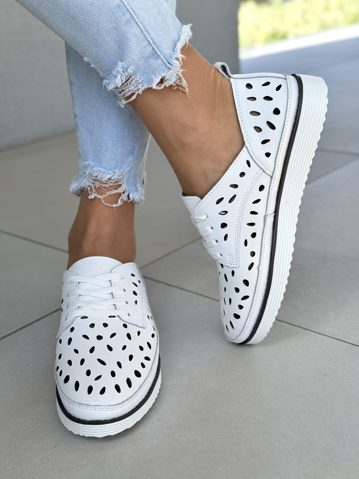 Sneakersy damskie ze skóry naturalnej