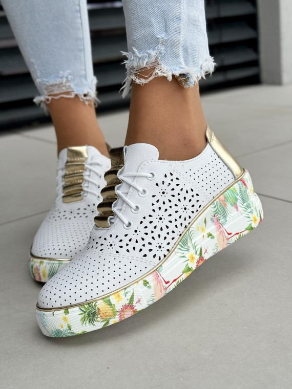 Sneakersy damskie ze skóry naturalnej