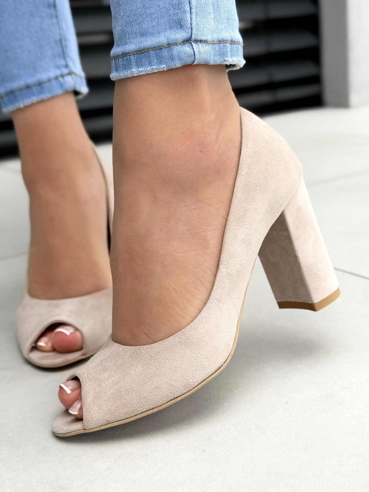 Czółenka OLEKSY ze skóry naturalnej Polskiej produkcji