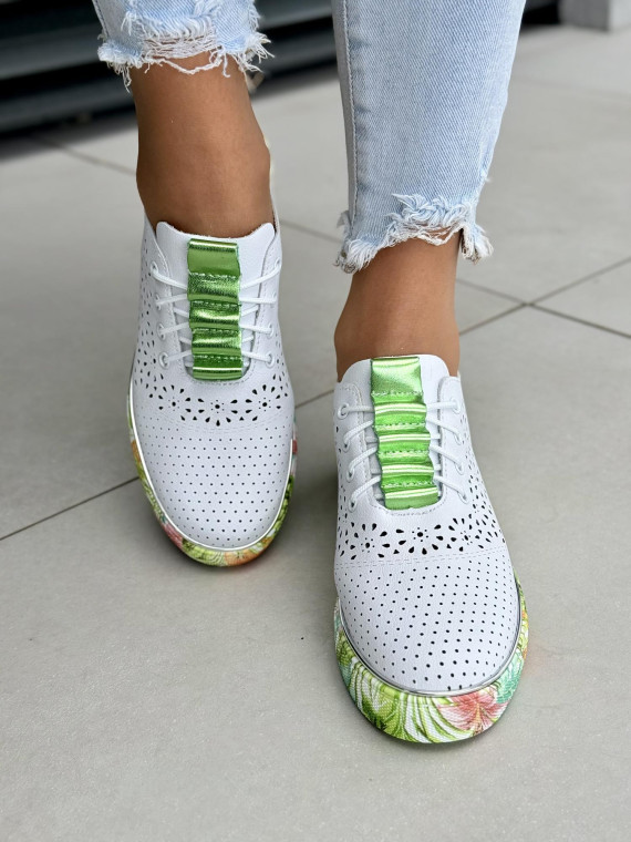 Wyjątkowe sneakersy damskie ze skóry naturalnej