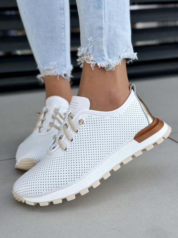 Sneakersy damskie ze skóry naturalnej