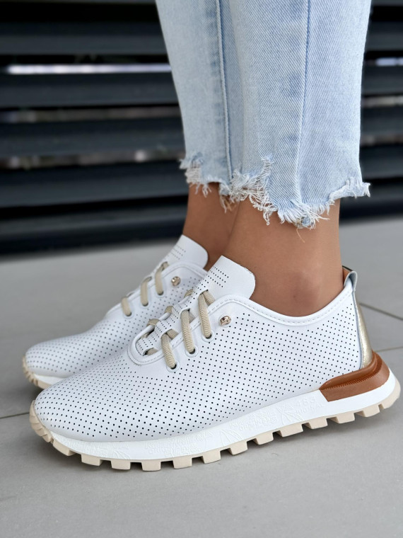 Sneakersy damskie ze skóry naturalnej