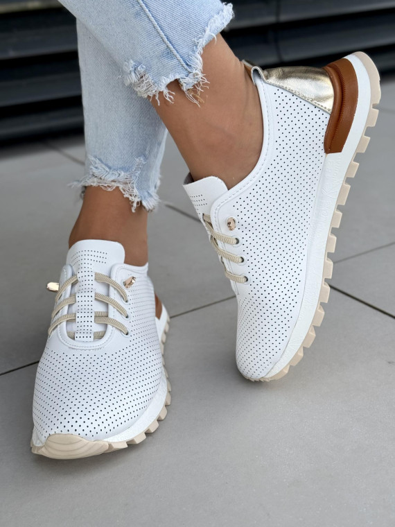 Sneakersy damskie ze skóry naturalnej