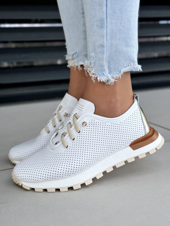 Sneakersy damskie ze skóry naturalnej