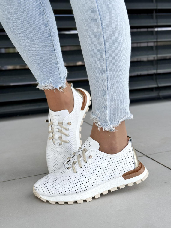 Sneakersy damskie ze skóry naturalnej