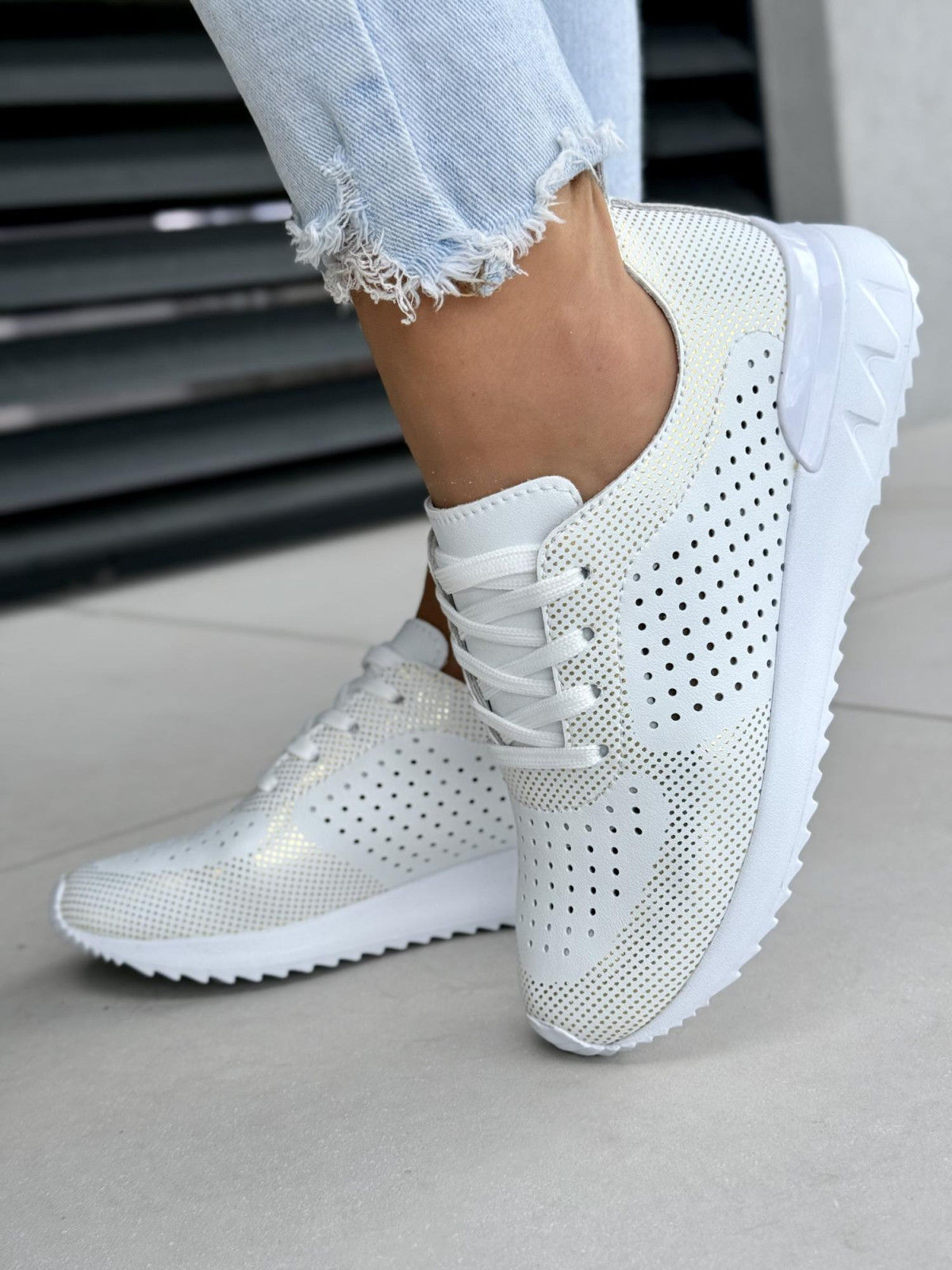 Sneakersy damskie ze skóry naturalnej