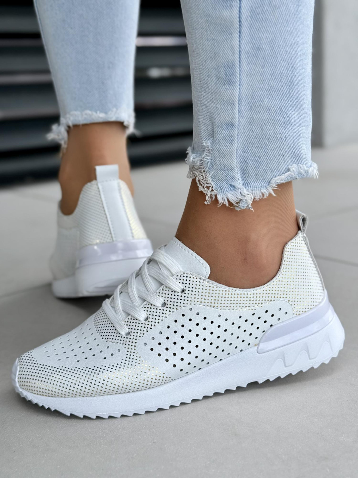 Sneakersy damskie ze skóry naturalnej