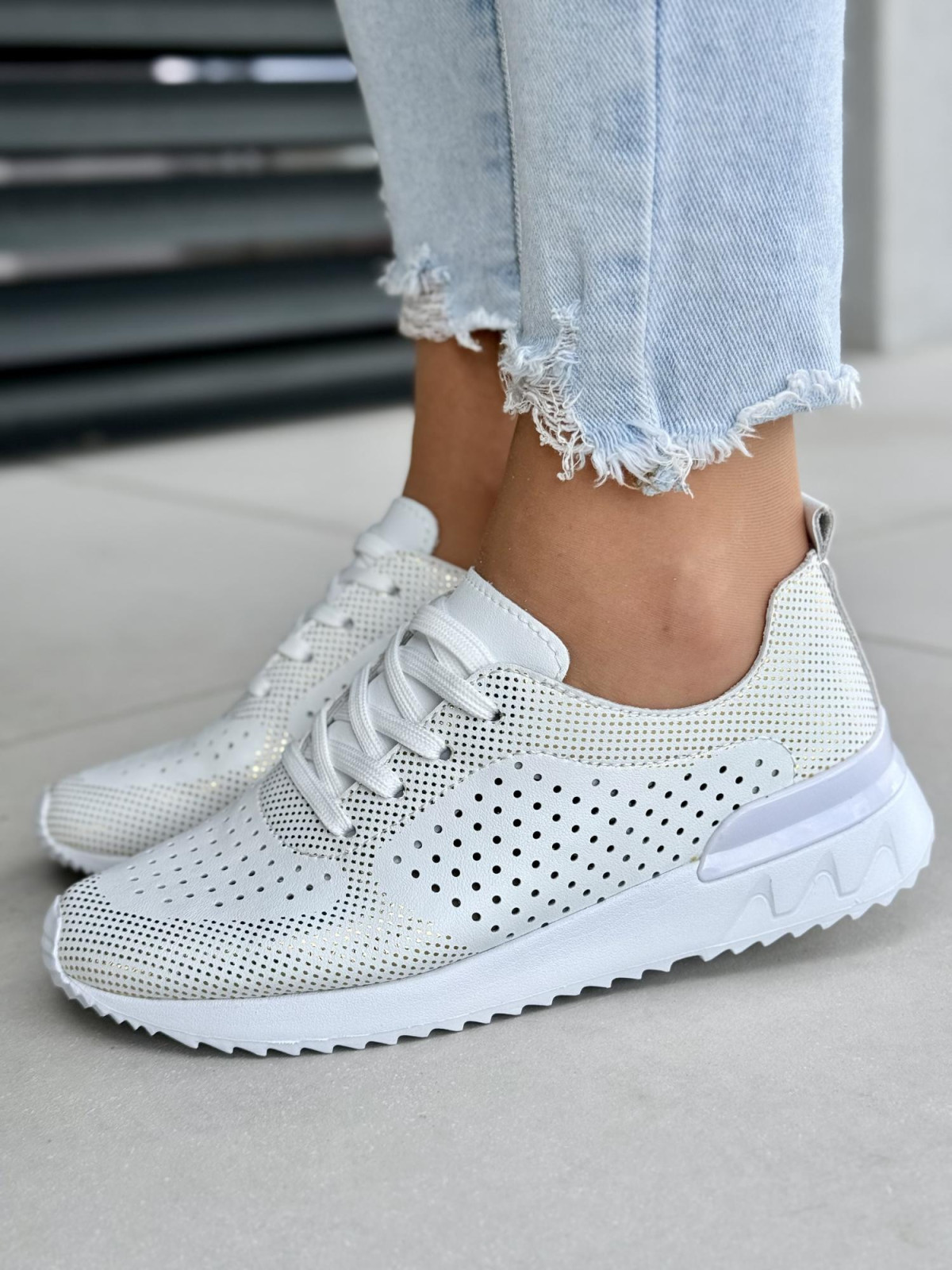 Sneakersy damskie ze skóry naturalnej