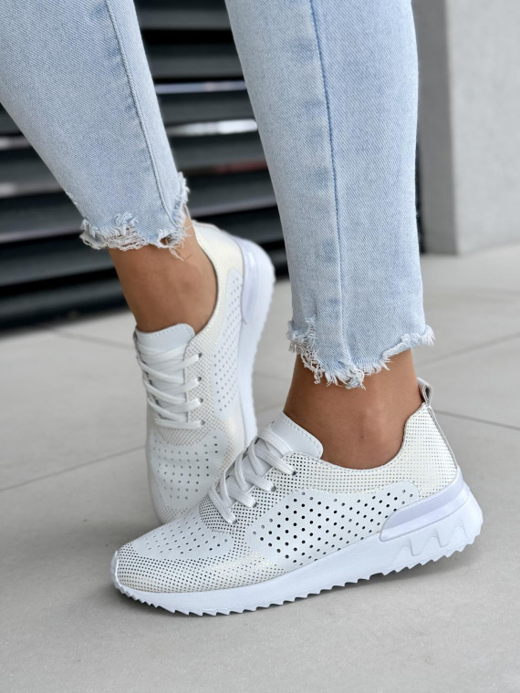 Sneakersy damskie ze skóry naturalnej