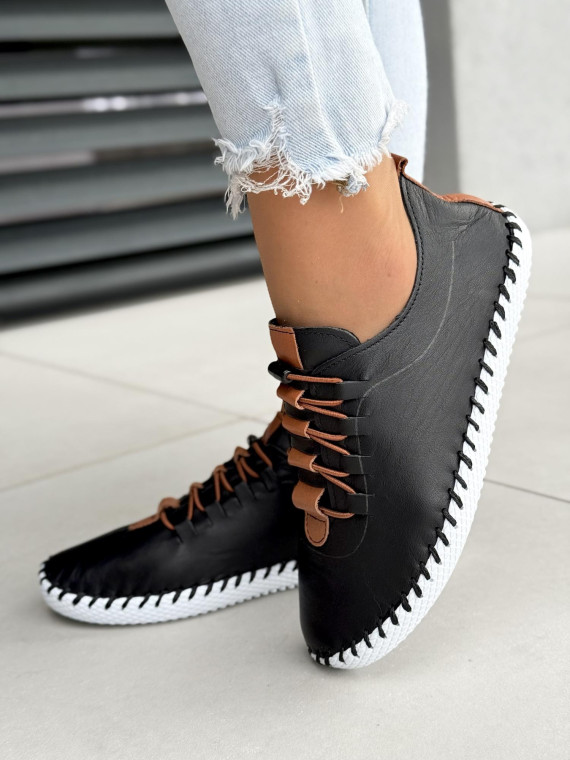 Sneakersy damskie ze skóry naturalnej