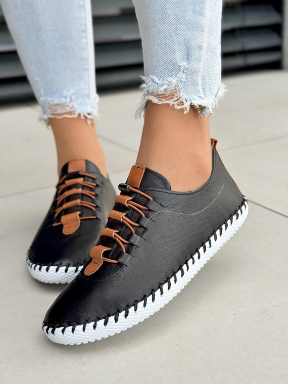 Sneakersy damskie ze skóry naturalnej