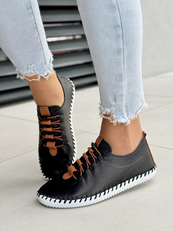 Sneakersy damskie ze skóry naturalnej