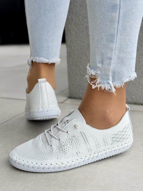 Sneakersy damskie ze skóry naturalnej