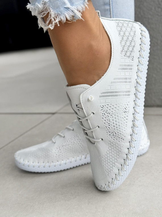 Sneakersy damskie ze skóry naturalnej