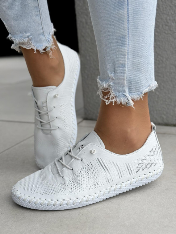 Sneakersy damskie ze skóry naturalnej