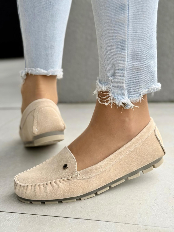 Mokasyny damskie ze skóry naturalnej