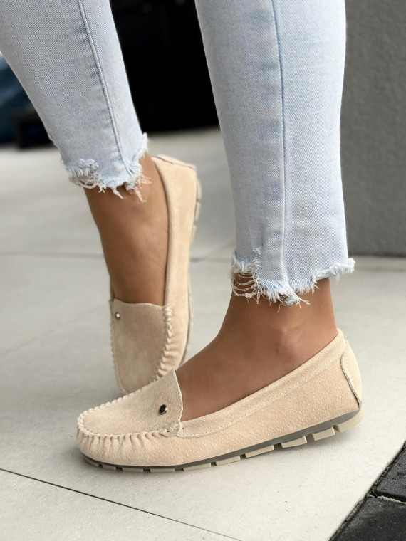 Mokasyny damskie ze skóry naturalnej