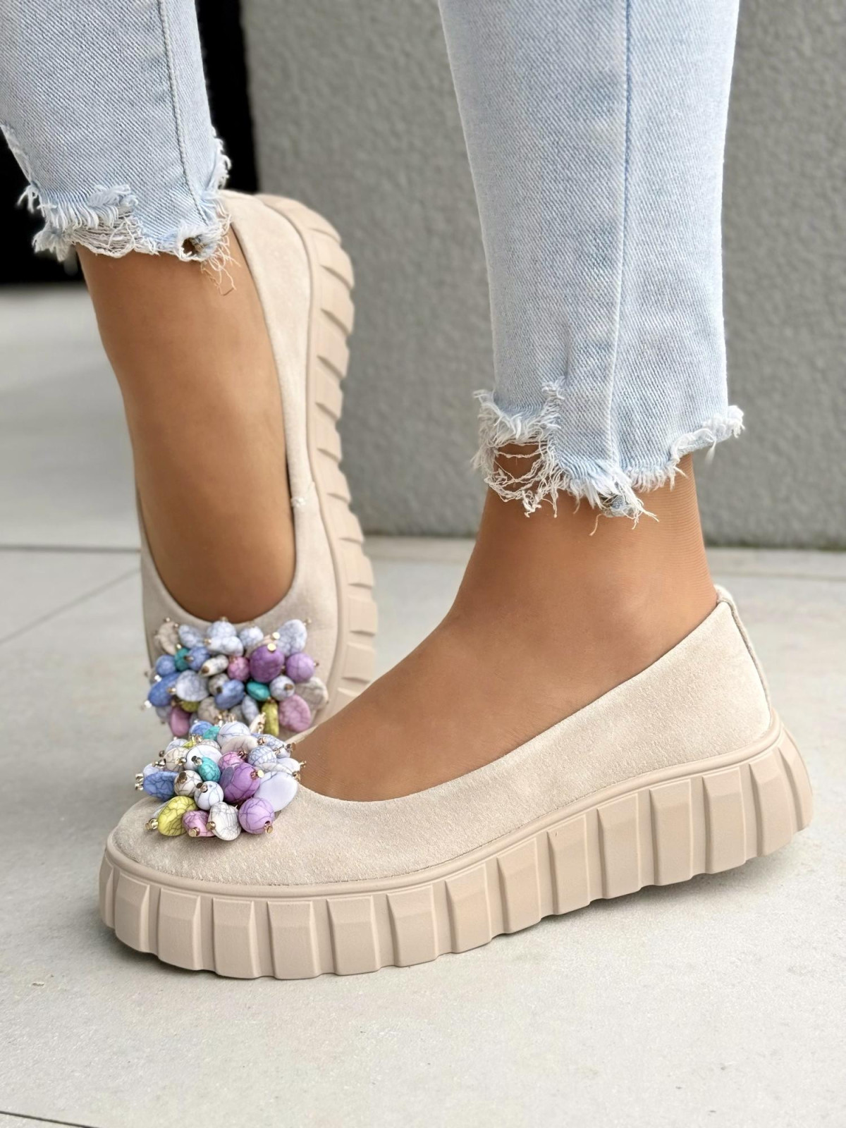 Balerinki ze skóry naturalnej