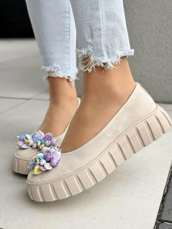 Balerinki ze skóry naturalnej