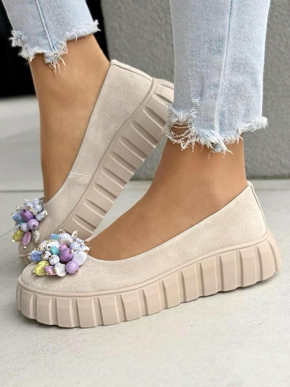 Balerinki ze skóry naturalnej