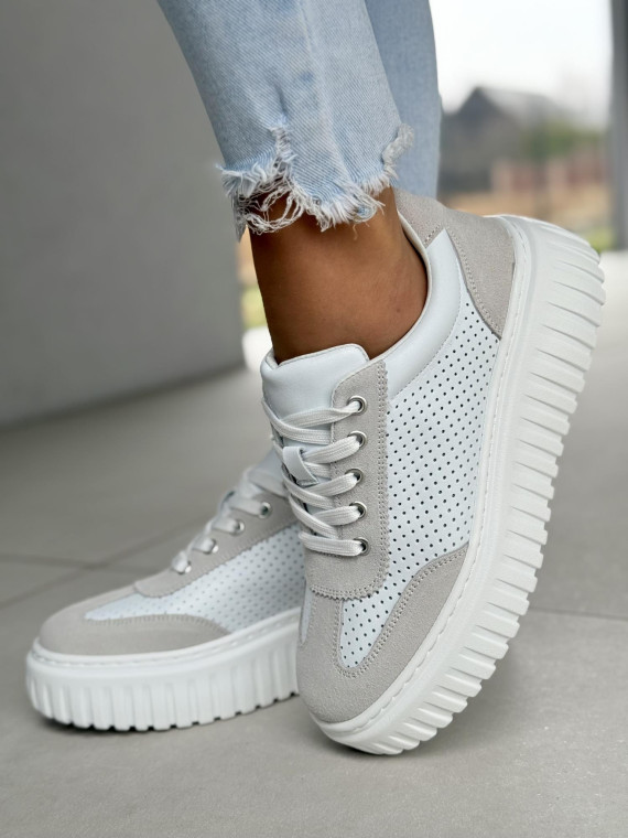 Sneakersy damskie ze skóry naturalnej