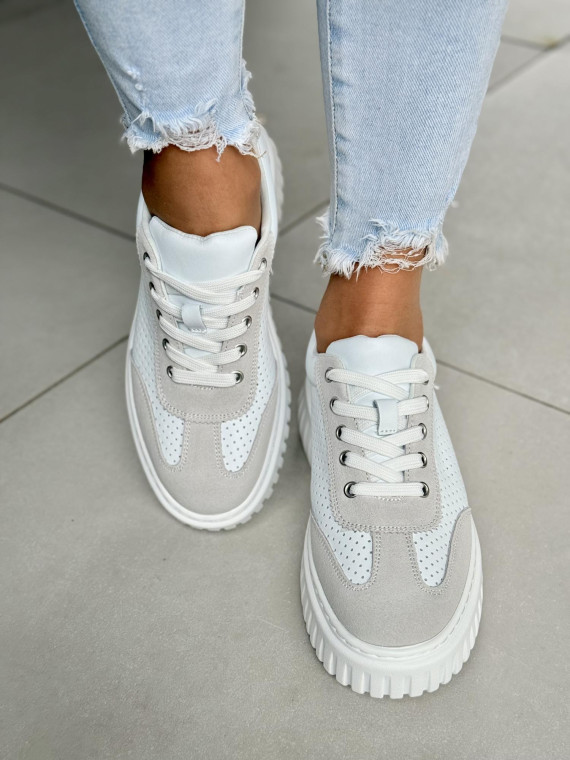 Sneakersy damskie ze skóry naturalnej