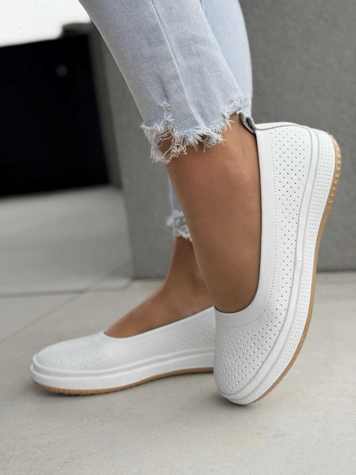 Balerinki ze skóry naturalnej