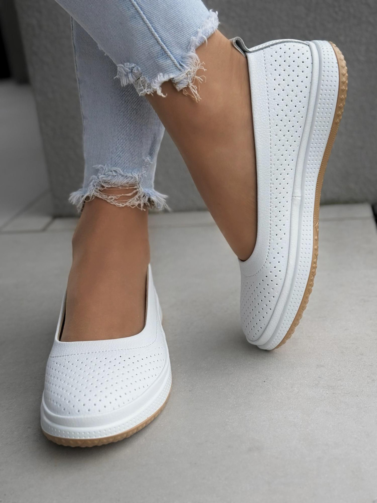 Balerinki ze skóry naturalnej