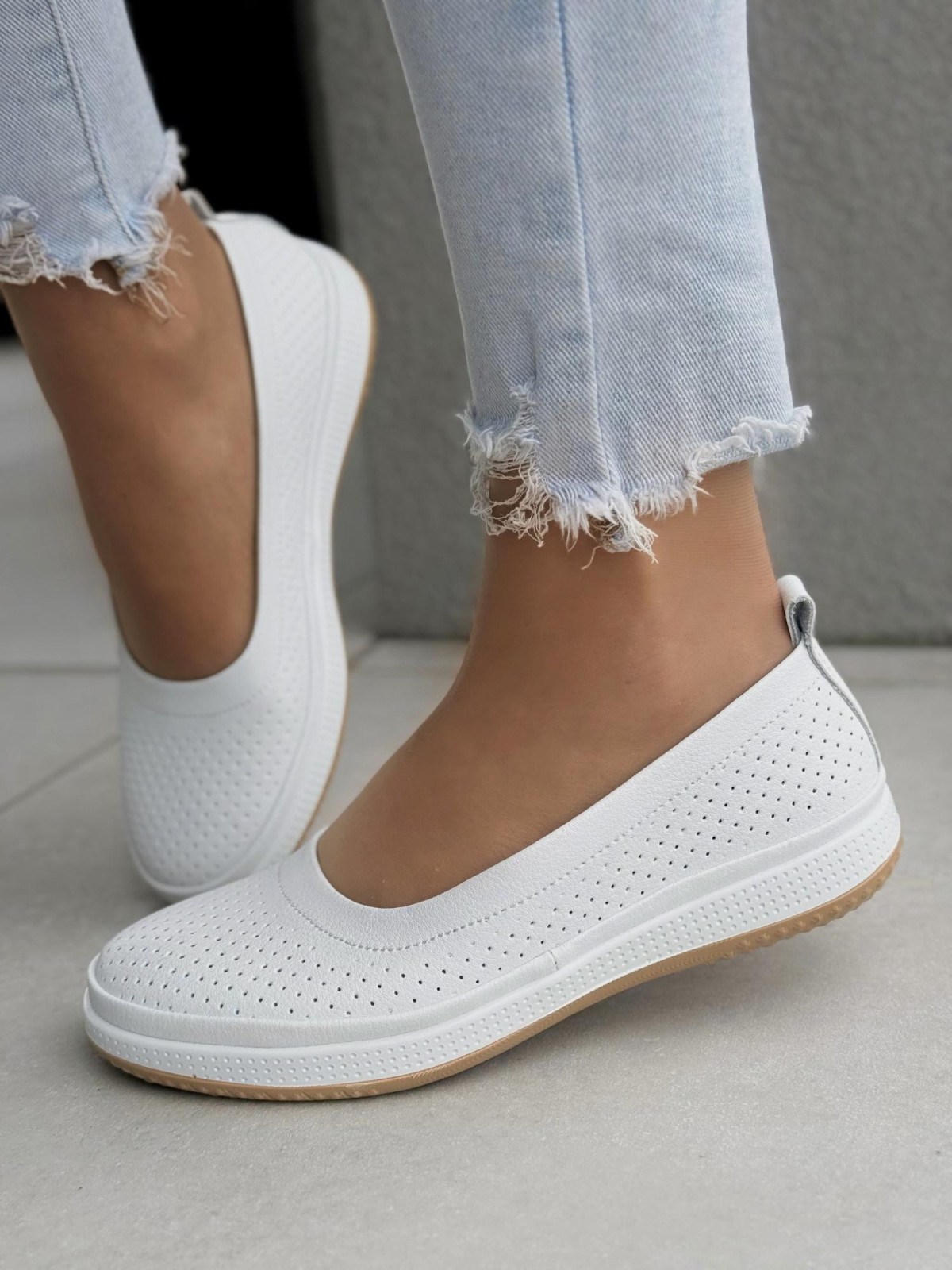 Balerinki ze skóry naturalnej