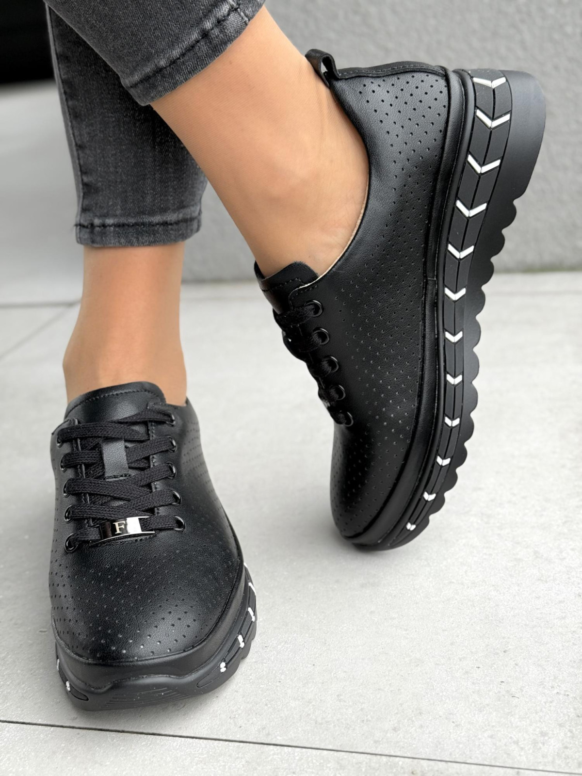 Sneakersy damskie ze skóry naturalnej