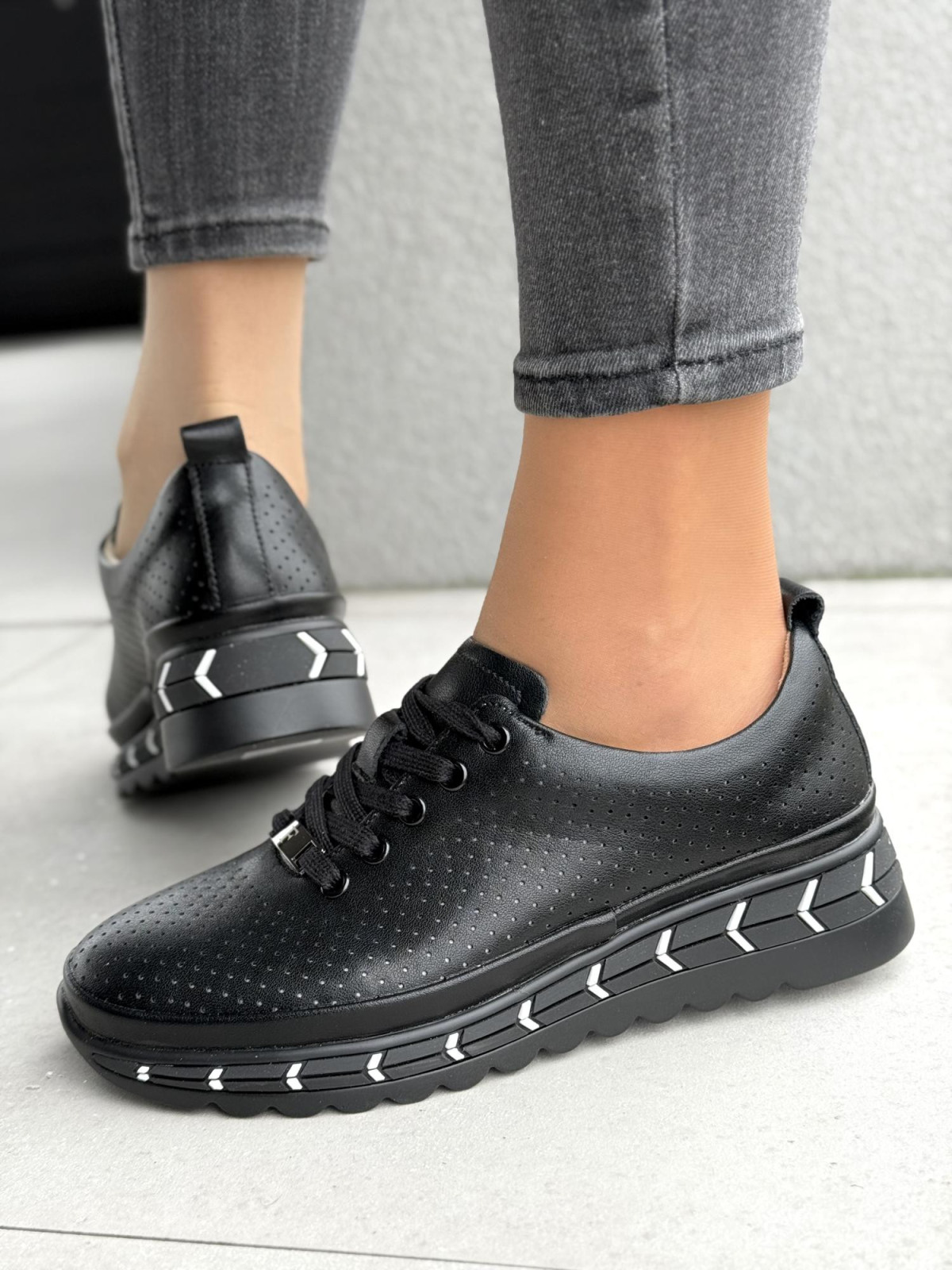 Sneakersy damskie ze skóry naturalnej