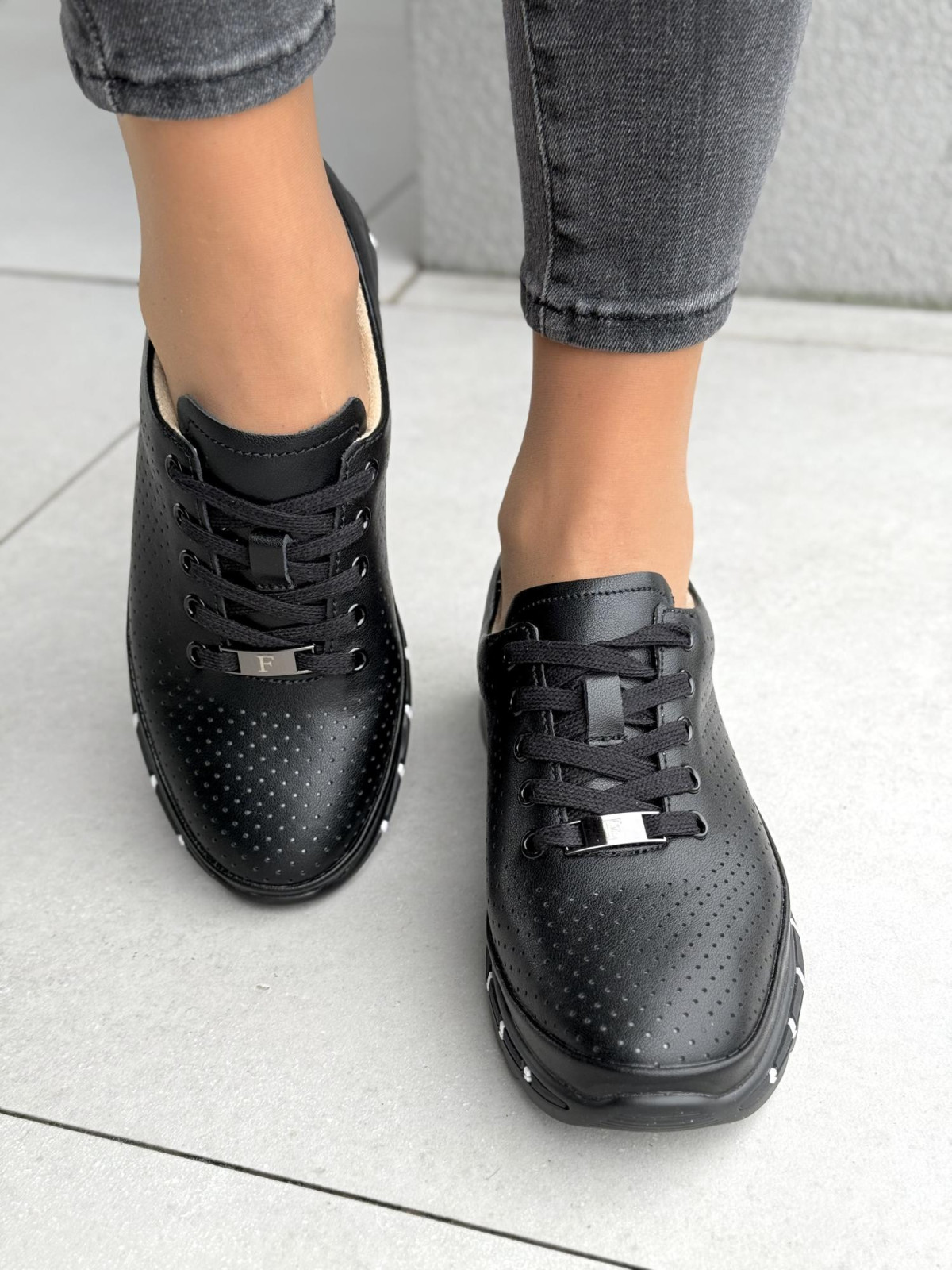 Sneakersy damskie ze skóry naturalnej