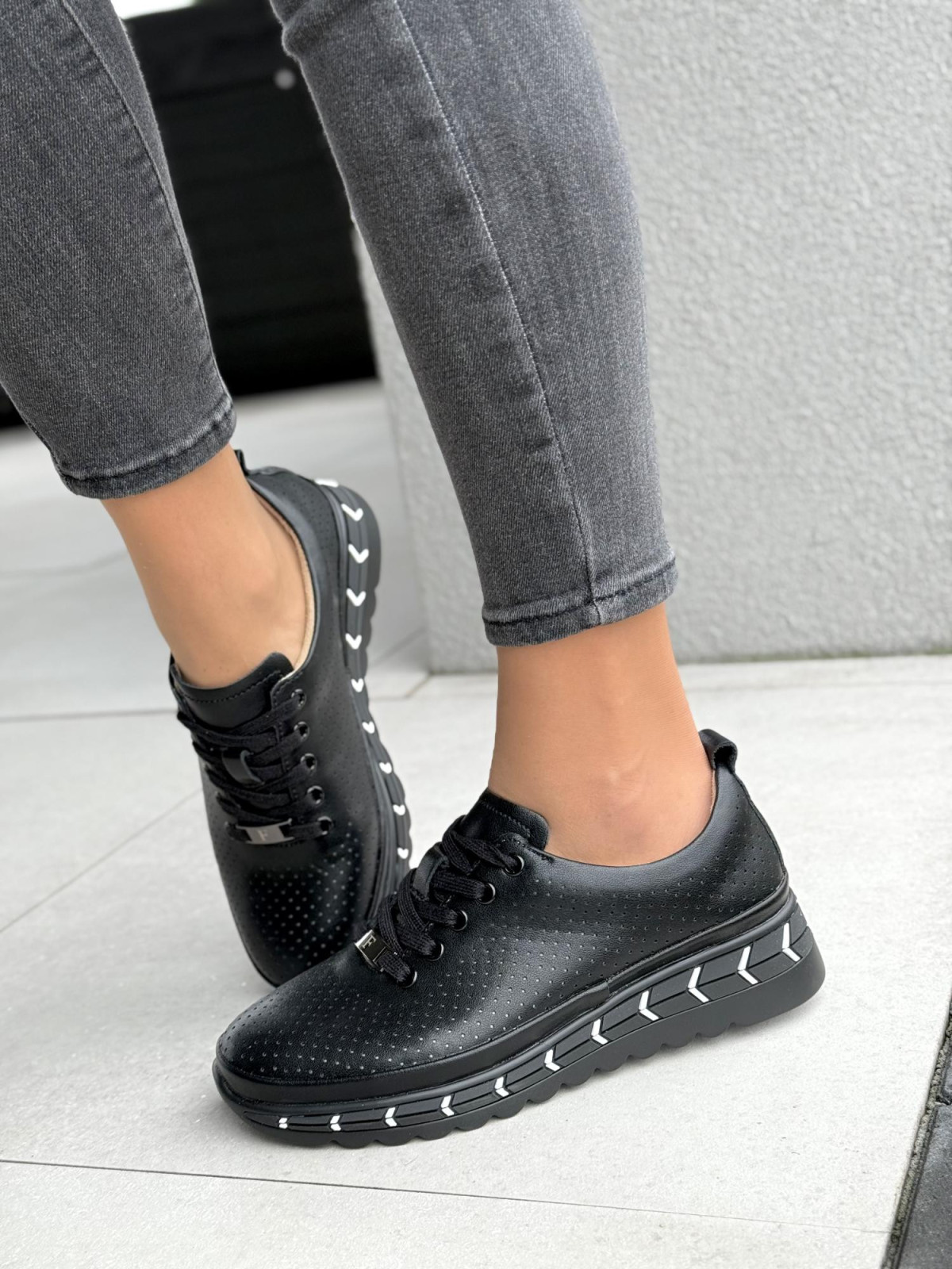 Sneakersy damskie ze skóry naturalnej