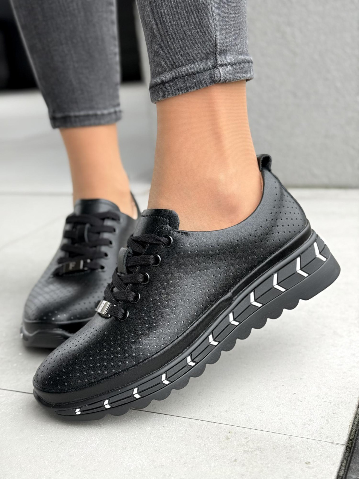 Sneakersy damskie ze skóry naturalnej