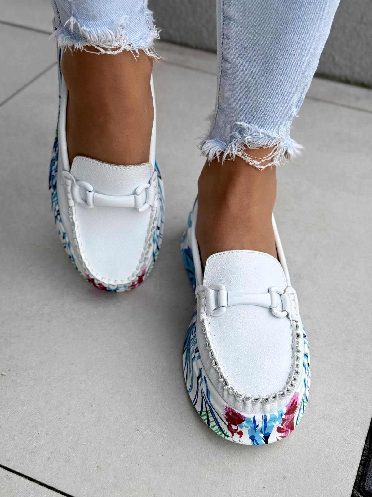 Mokasyny damskie ze skóry naturalnej