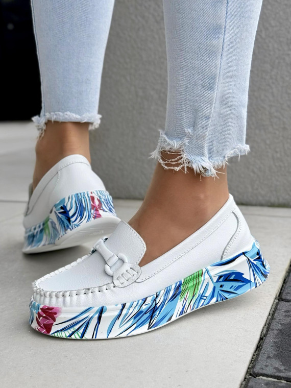 Mokasyny damskie ze skóry naturalnej