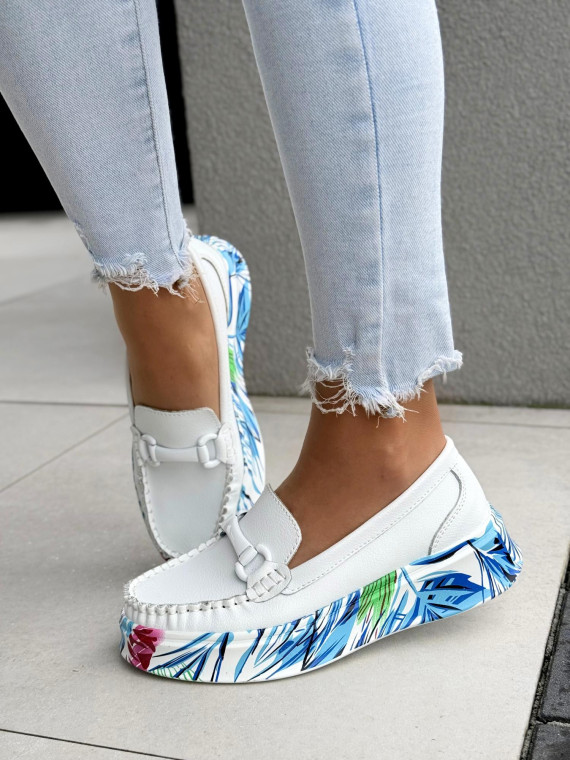 Mokasyny damskie ze skóry naturalnej