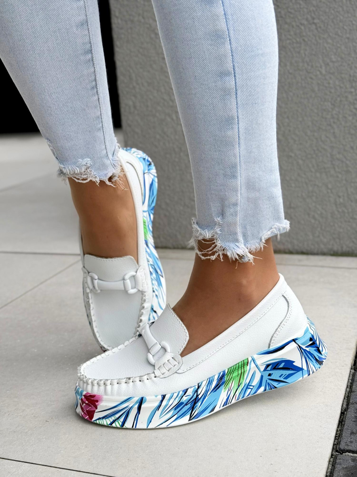 Mokasyny damskie ze skóry naturalnej