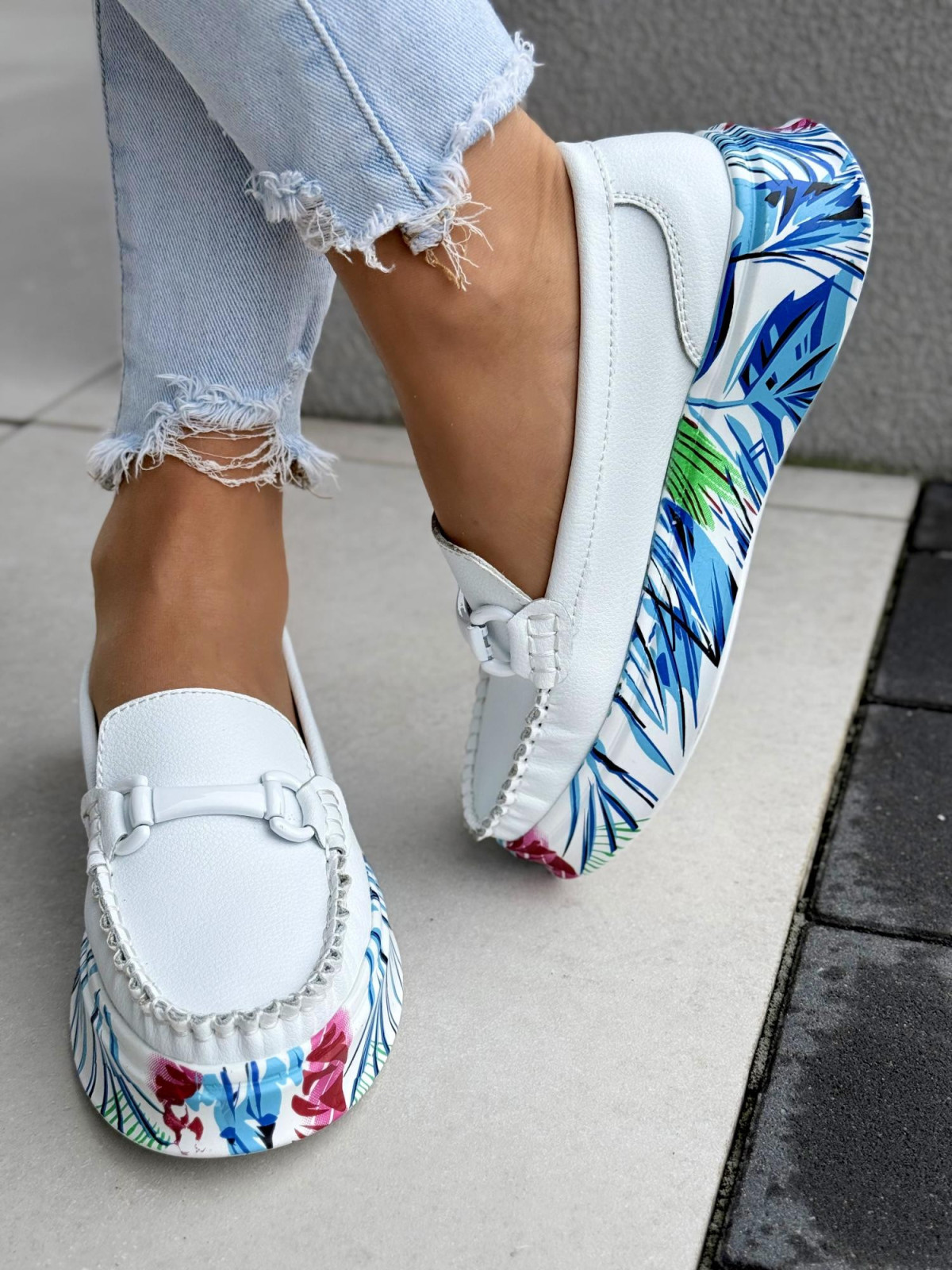 Mokasyny damskie ze skóry naturalnej