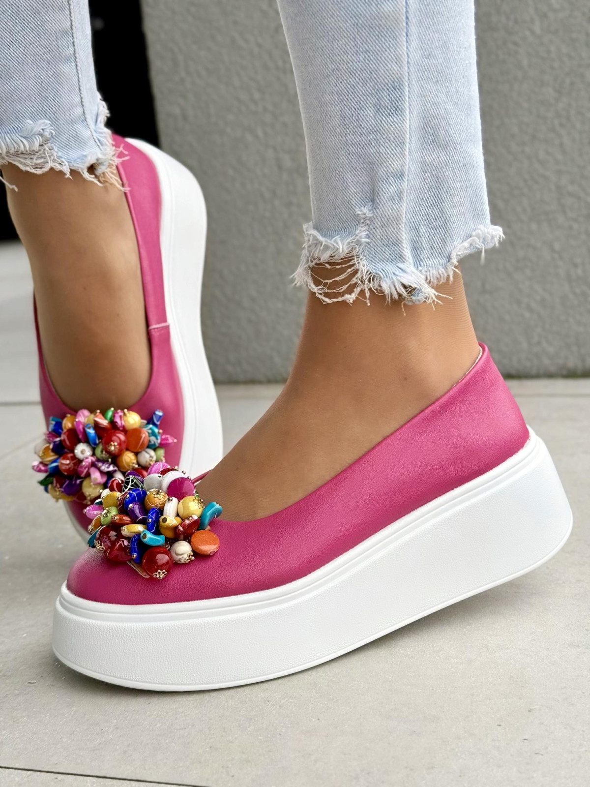 Balerinki ze skóry naturalnej