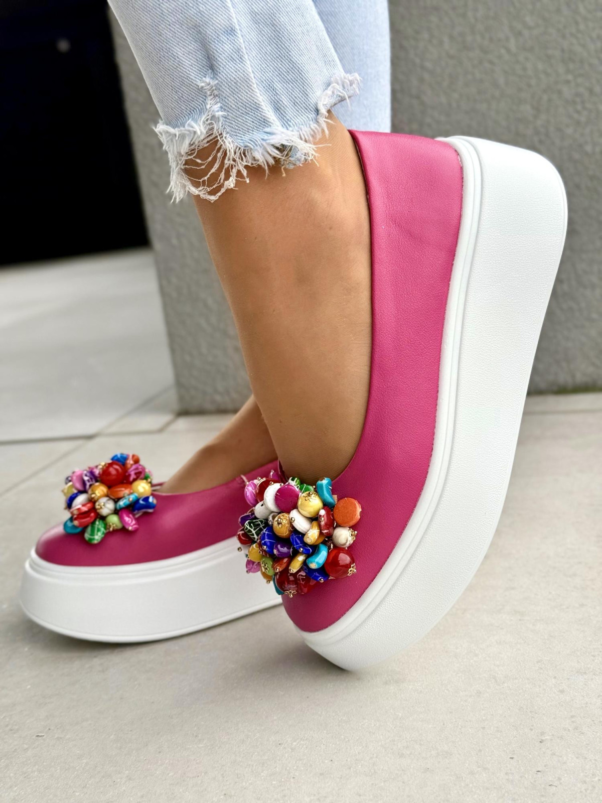 Balerinki ze skóry naturalnej