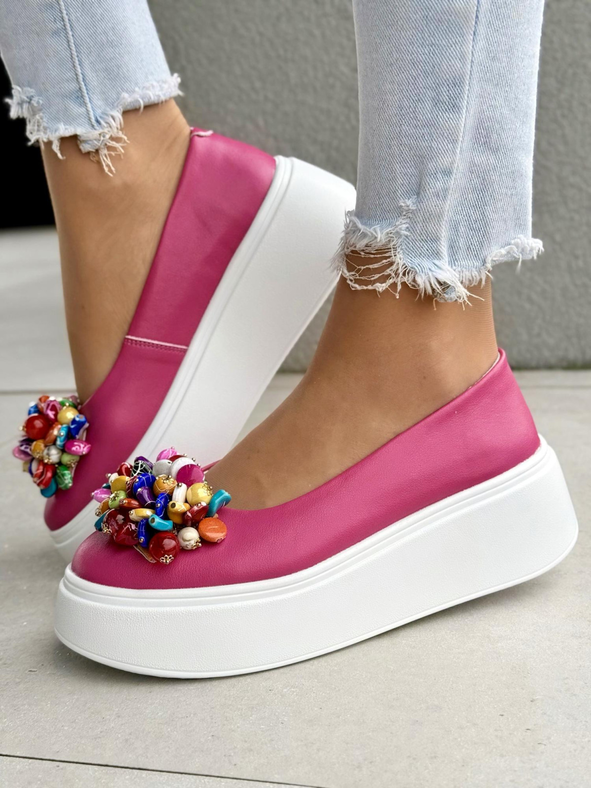 Balerinki ze skóry naturalnej