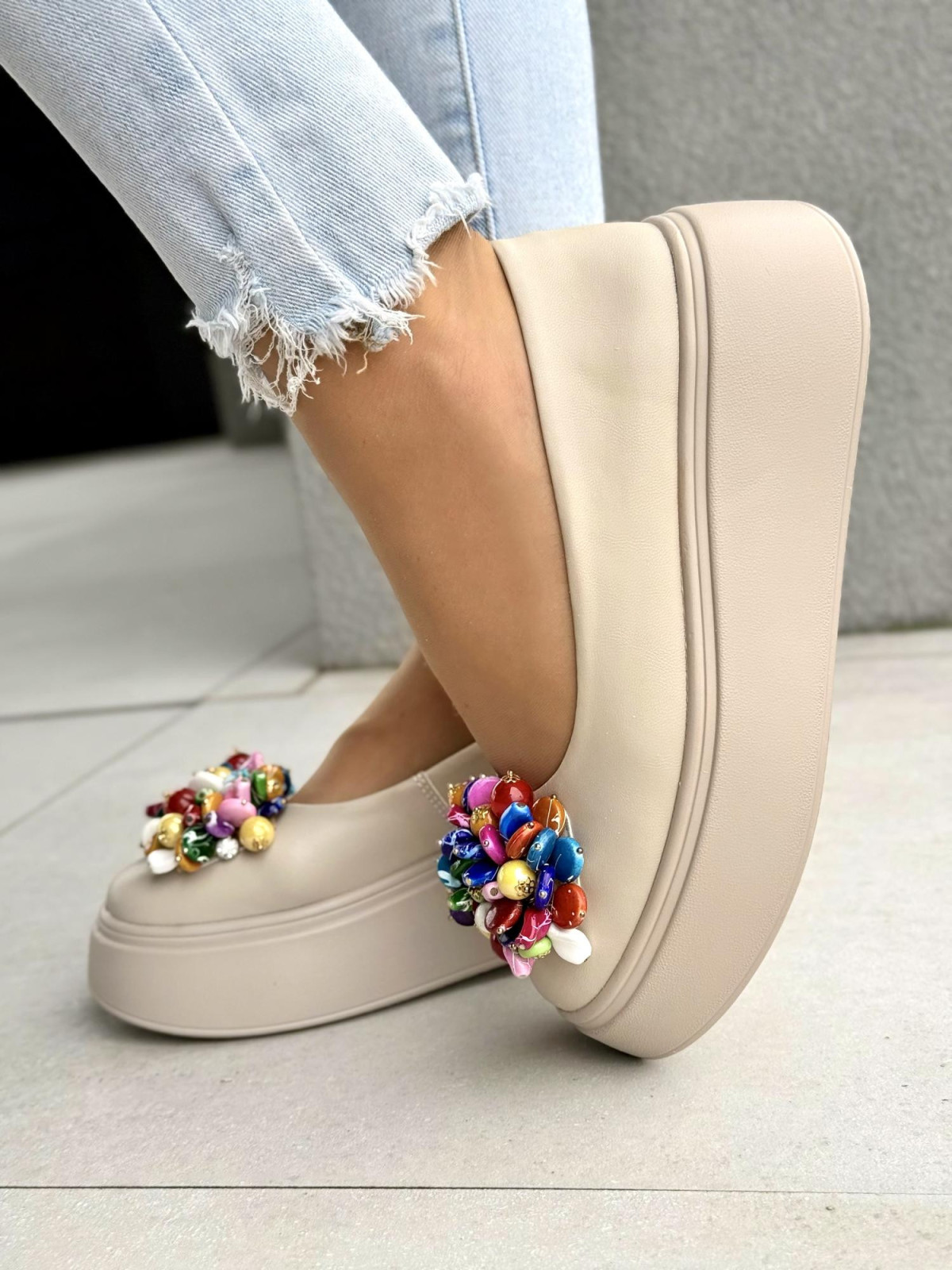 Wyjątkowe balerinki ze skóry naturalnej