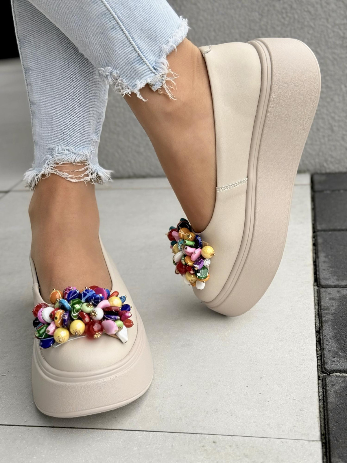 Wyjątkowe balerinki ze skóry naturalnej