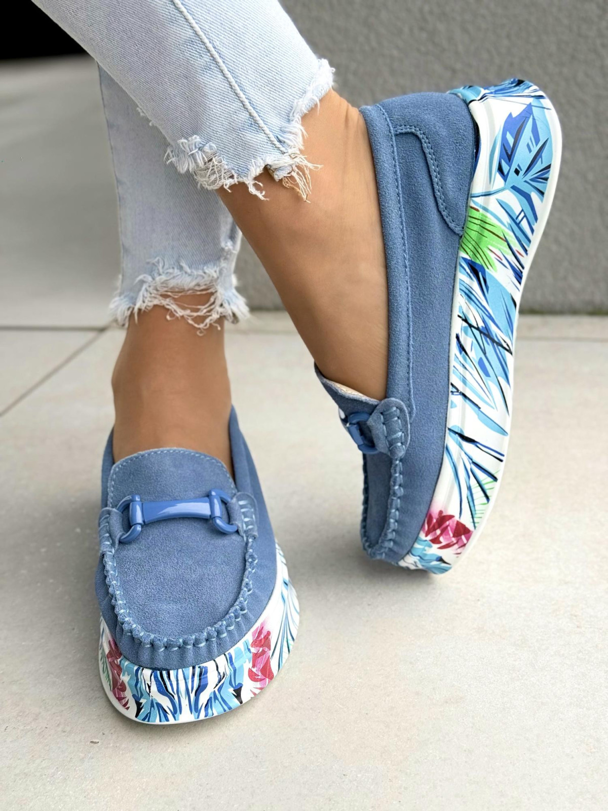 Mokasyny damskie ze skóry naturalnej