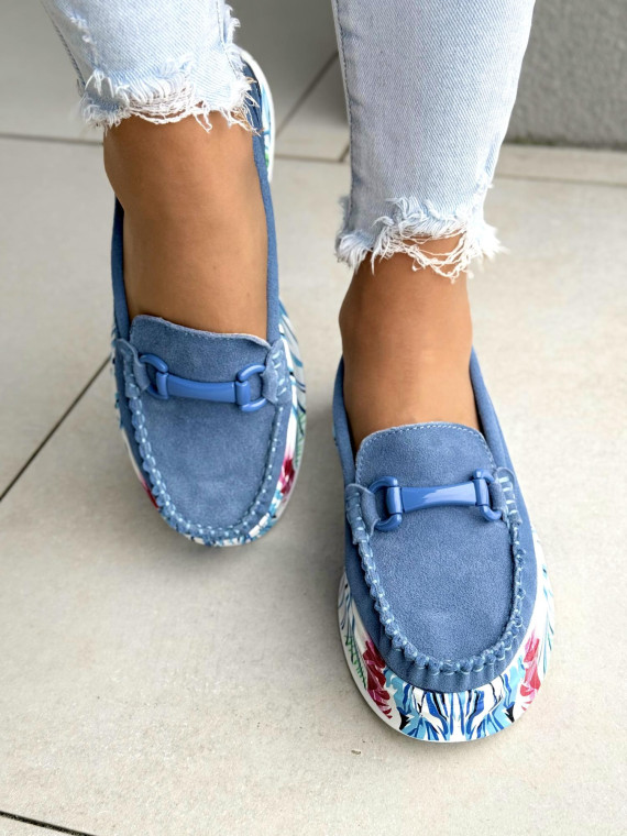 Mokasyny damskie ze skóry naturalnej