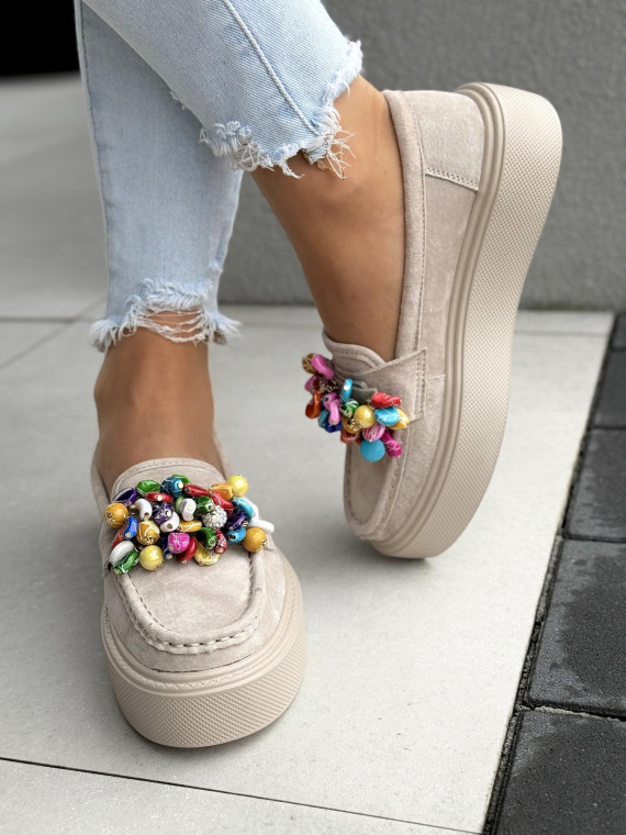 Mokasyny damskie ze skóry naturalnej