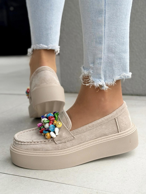 Mokasyny damskie ze skóry naturalnej